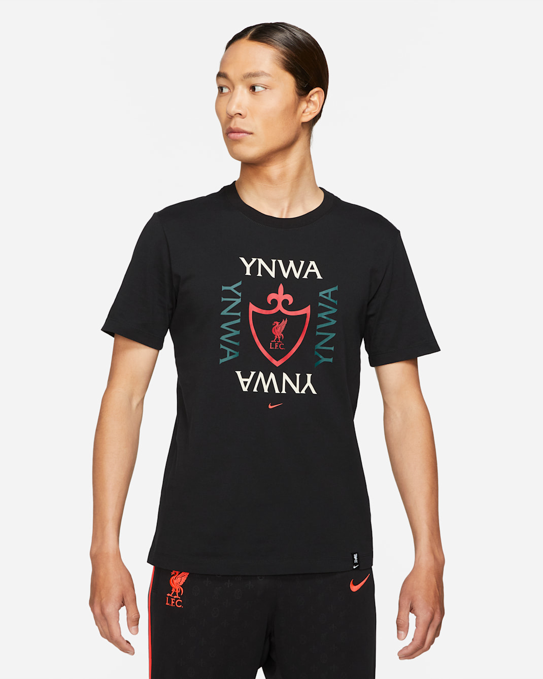 เสื้อยืดฟุตบอลผู้ชาย Liverpool FC - ดำ