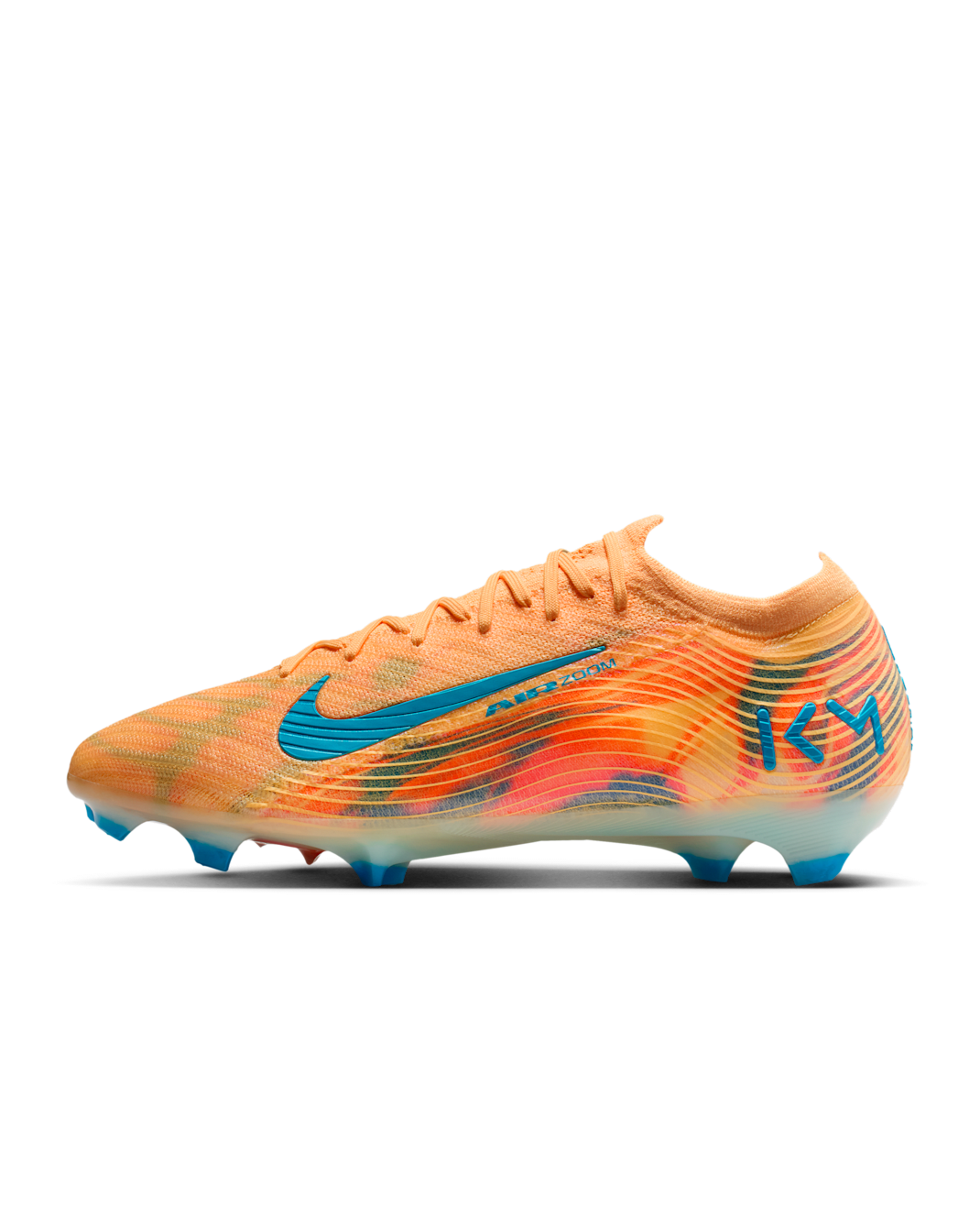 Nike Mercurial Vapor 16 Elite "Kylian Mbappé" Firm-Ground Low-Top Soccer Cleats - Melon Tint/Igloo/Neo Turquoise