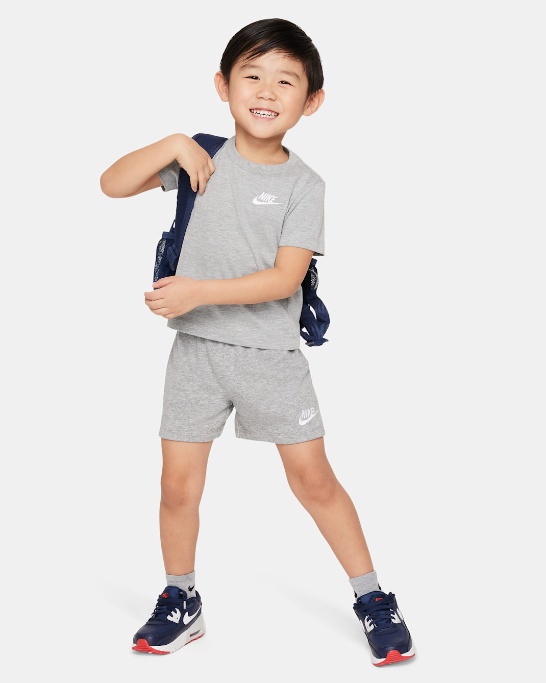 Nike Toddler 2-Piece Knit Shorts Set - Dark Grey Heather