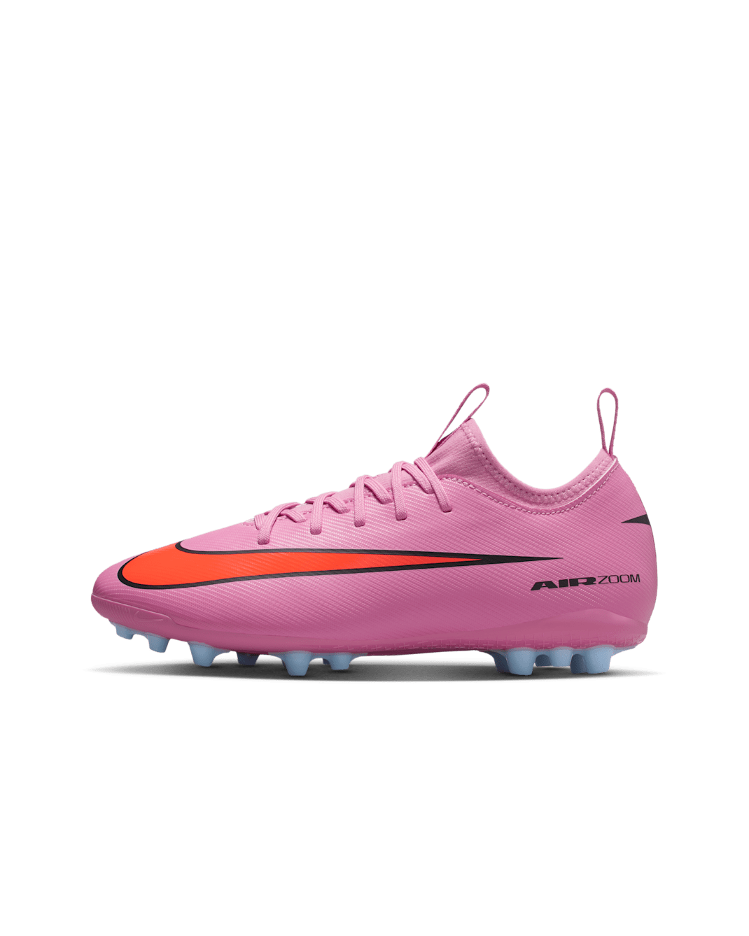 Nike Jr. Mercurial Vapor 16 Academy Younger/Older Kids' Artificial-Grass Low-Top Football Boot - Magic Flamingo/Total Crimson/Black