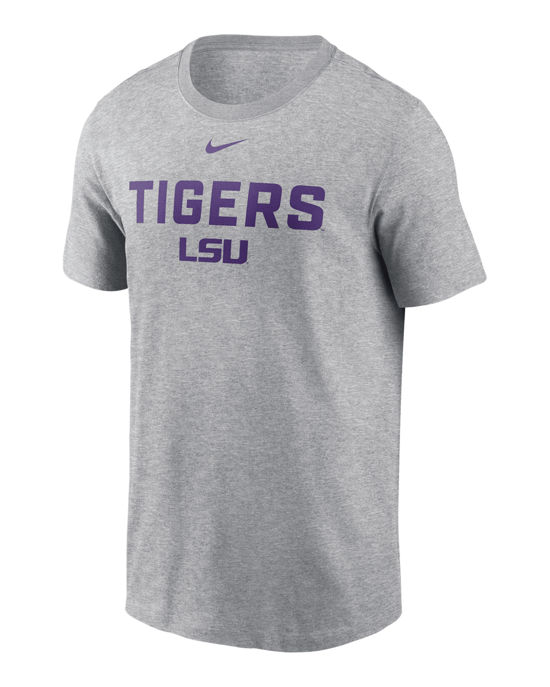 Playera universitaria Nike para hombre LSU Campus 2-Hit - Gris