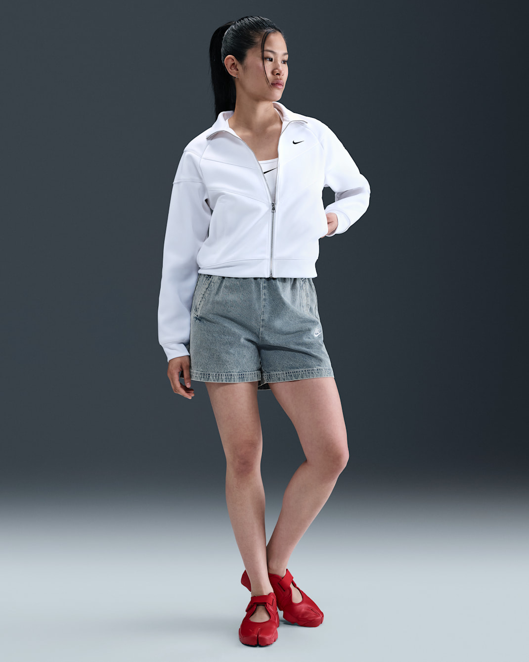 나이키 스포츠웨어 여성 데님 쇼츠 - 라이트 아머리 블루