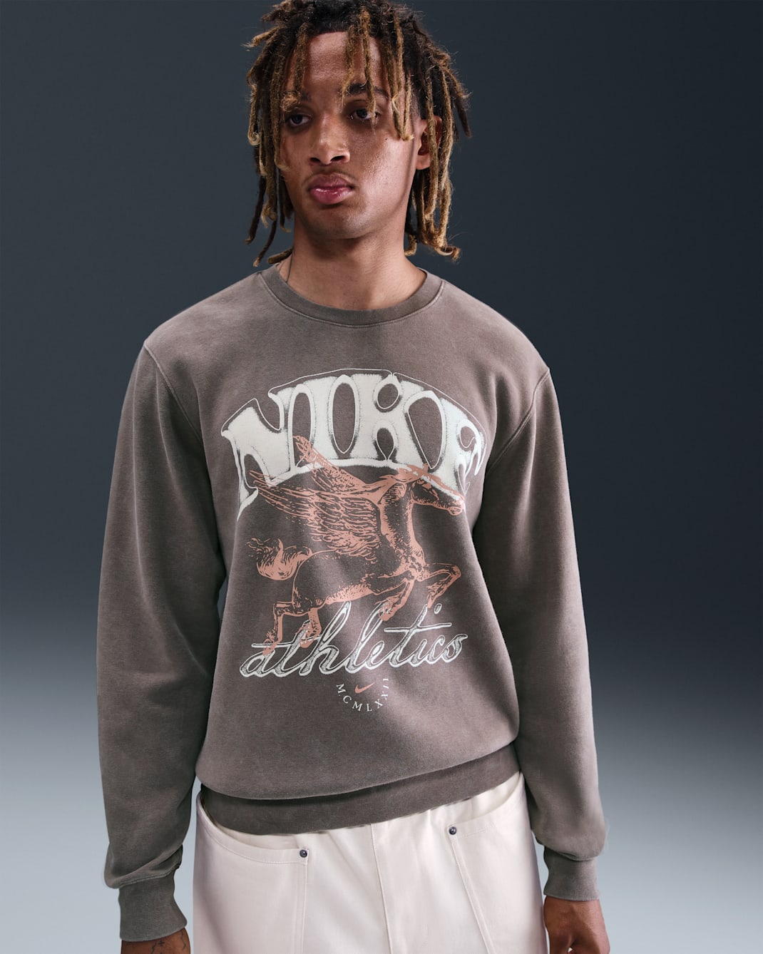 Nike Sportswear Club Fleece Crew - Cave Stone