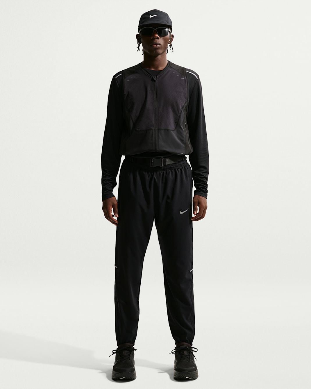 Pants de correr Nike Miler Dri-FIT de tejido Woven para hombre - Negro/Negro