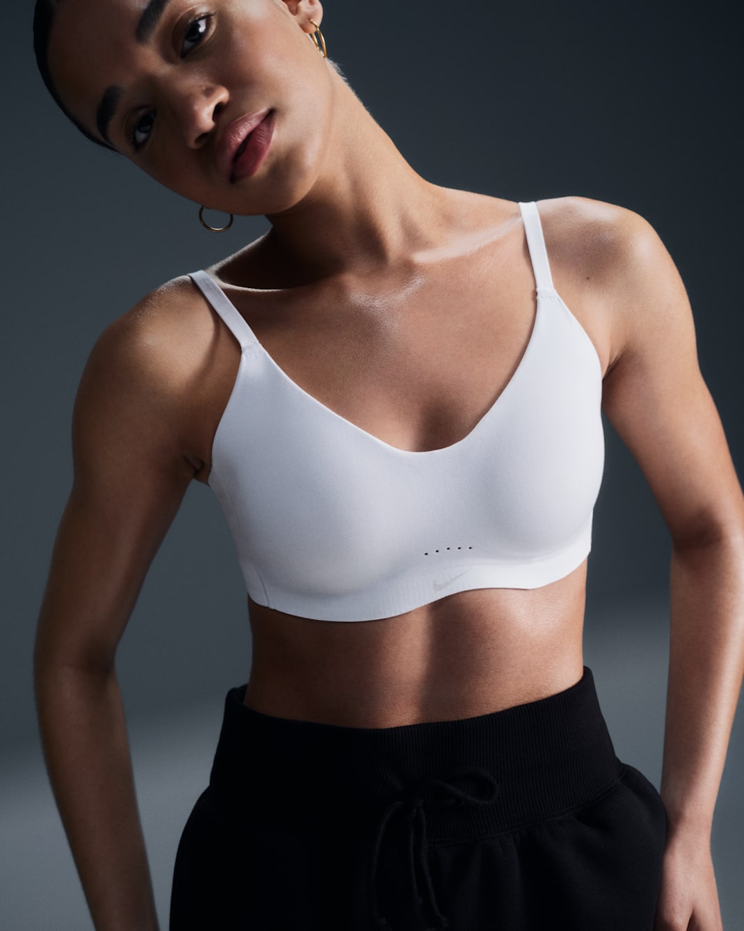 Nike Alate Minimalist Women's Light-Support Padded Convertible Sports Bra - White/Cool Grey