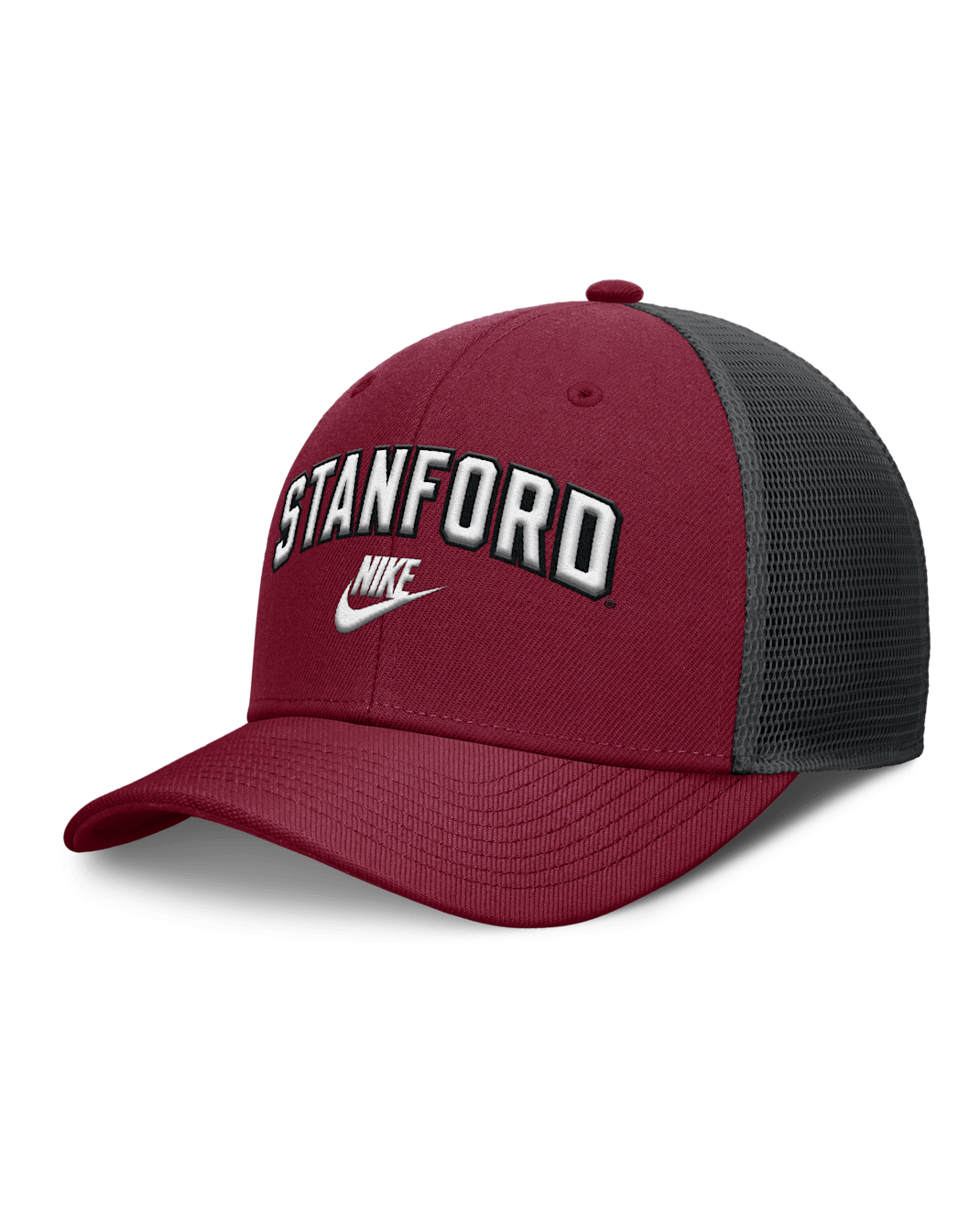 Gorra de rejilla universitaria Nike Dri-FIT ajustable para hombre Stanford Legacy Arch Rise - Rojo cardenal