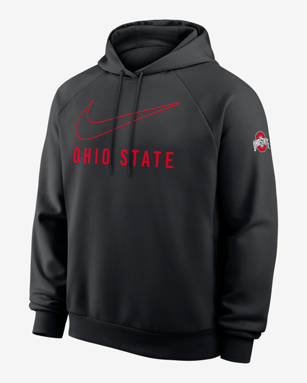 Sudadera con gorro sin cierre universitaria Nike Dri-FIT para hombre Ohio State Premium Performance - Negro