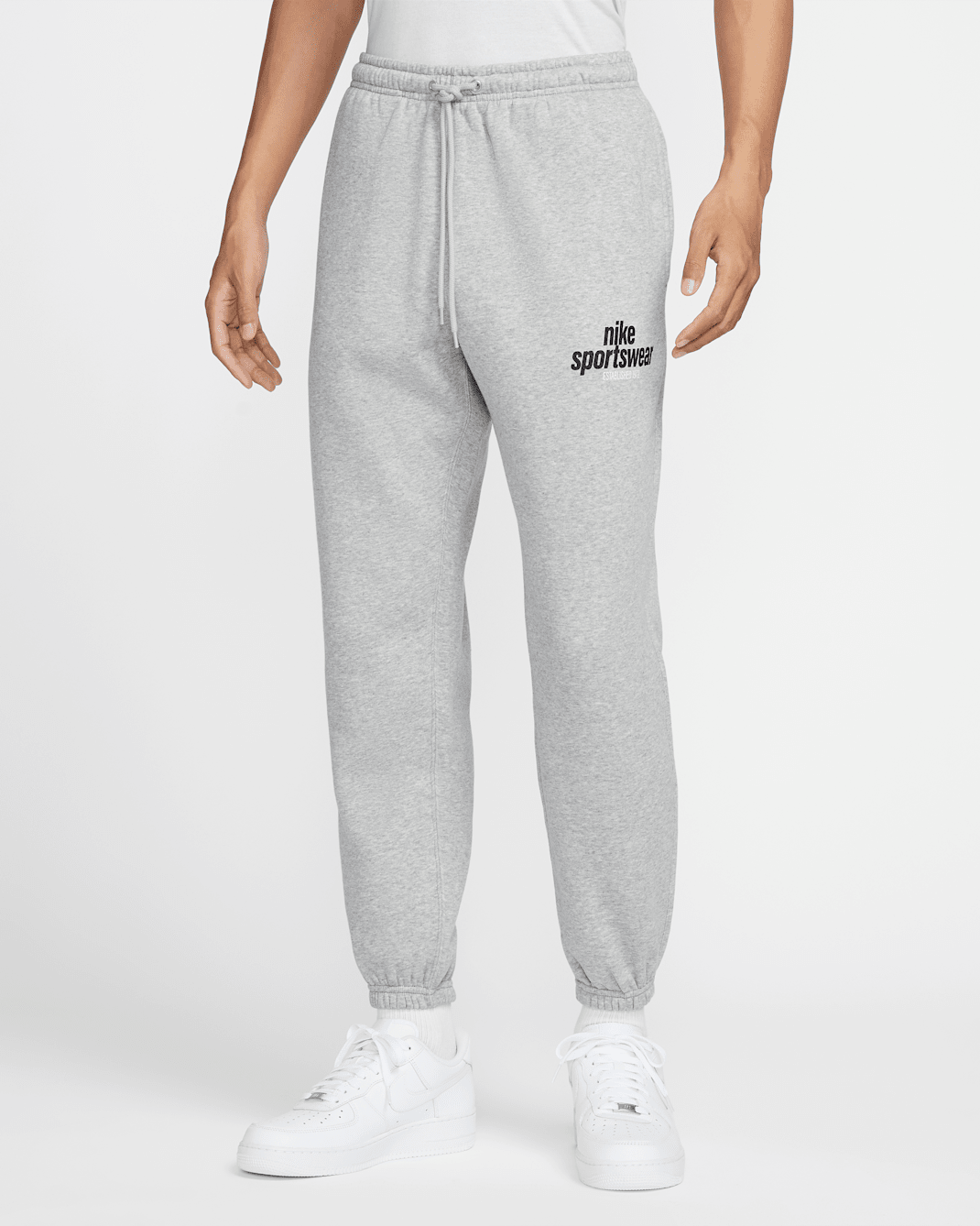 ナイキ クラブ メンズ フリース パンツ - ダークグレーヘザー/ライトスモークグレー/ブラック