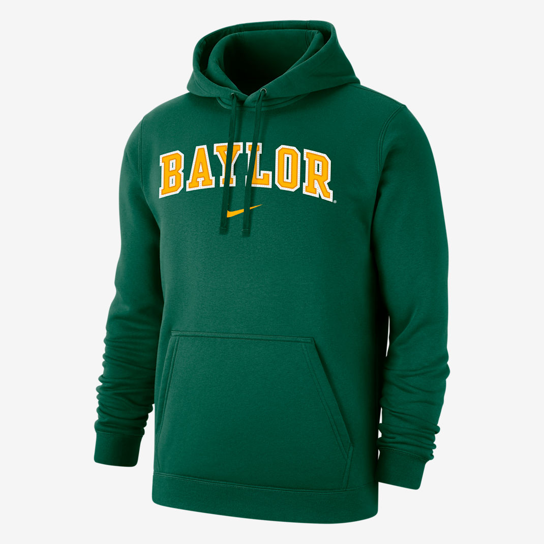 Baylor Club Fleece Men's Nike College Arch 365 Hoodie - Gorge Green