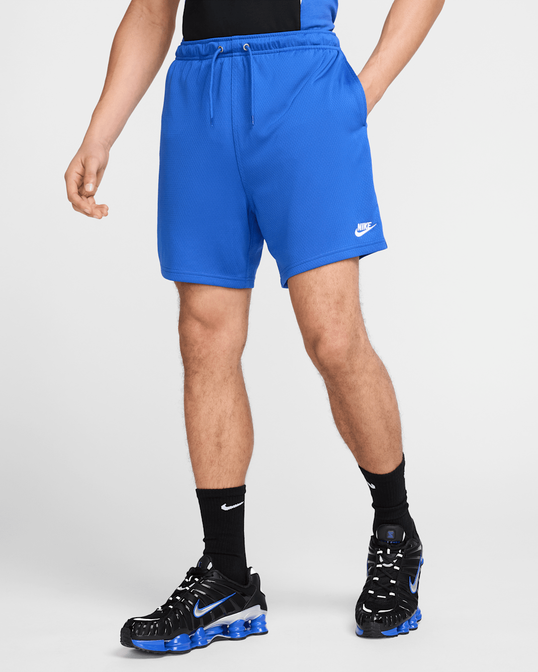 Nike Club Flow nettingshorts til herre - Game Royal/Hvit