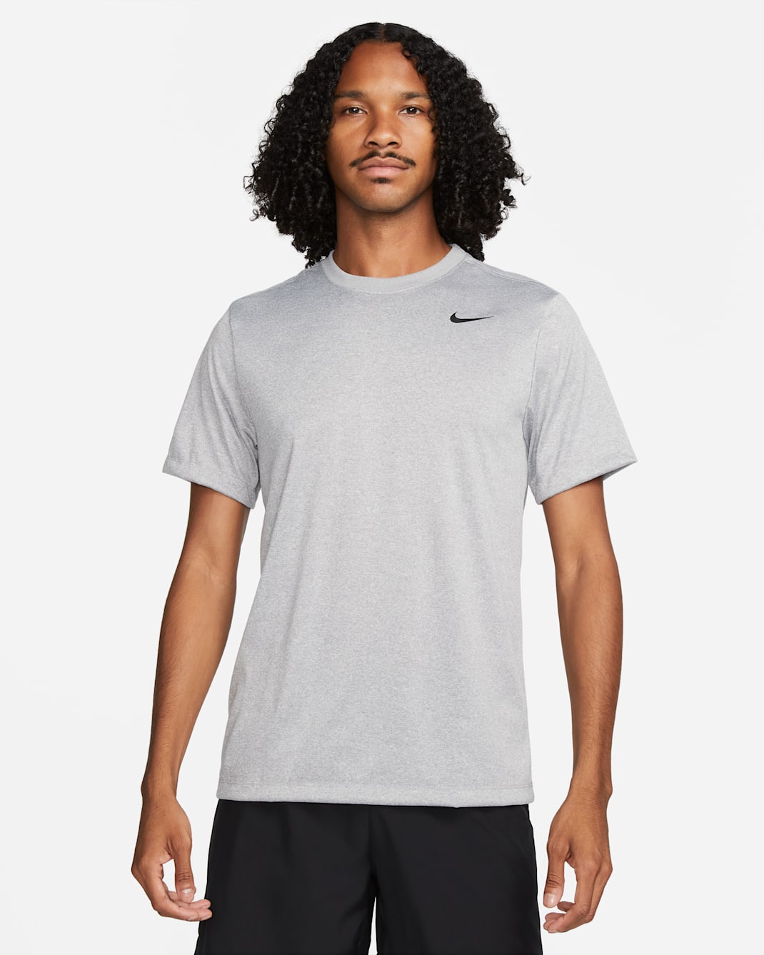 Nike Dri-FIT Legend Men's Fitness T-Shirt - Tumbled Grey/Flat Silver/Heather/Black
