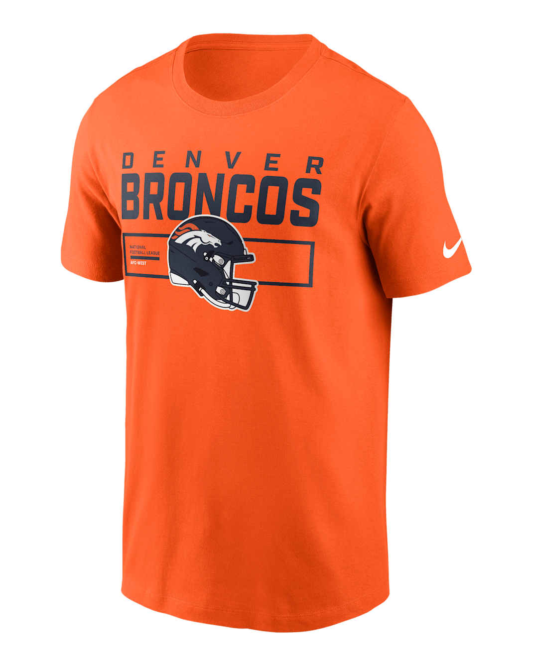 Denver Broncos Helmet Essential Men's Nike NFL T-Shirt - Orange