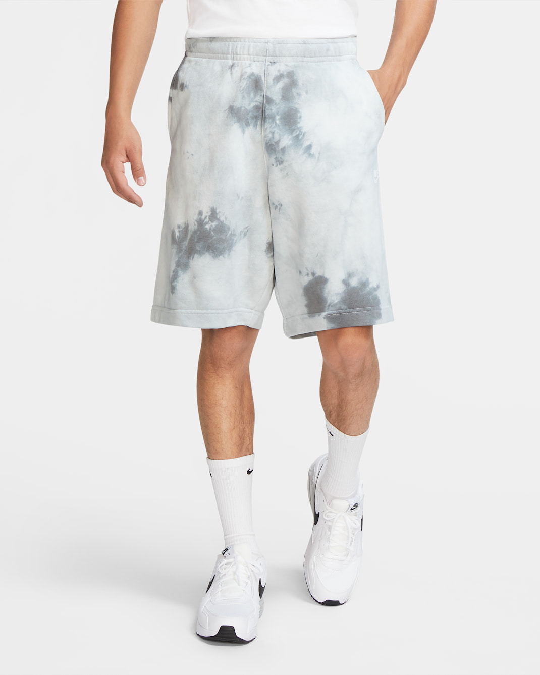 Nike Sportswear Men's French Terry Shorts - Light Smoke Grey/Iron Grey/White
