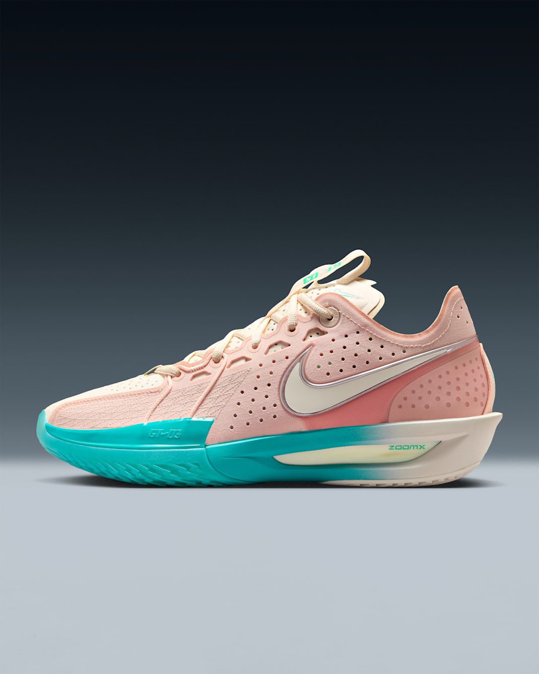 Nike G.T. Cut 3 Basketball Shoes - Washed Coral/Dusty Cactus/Metallic Silver/Chalk