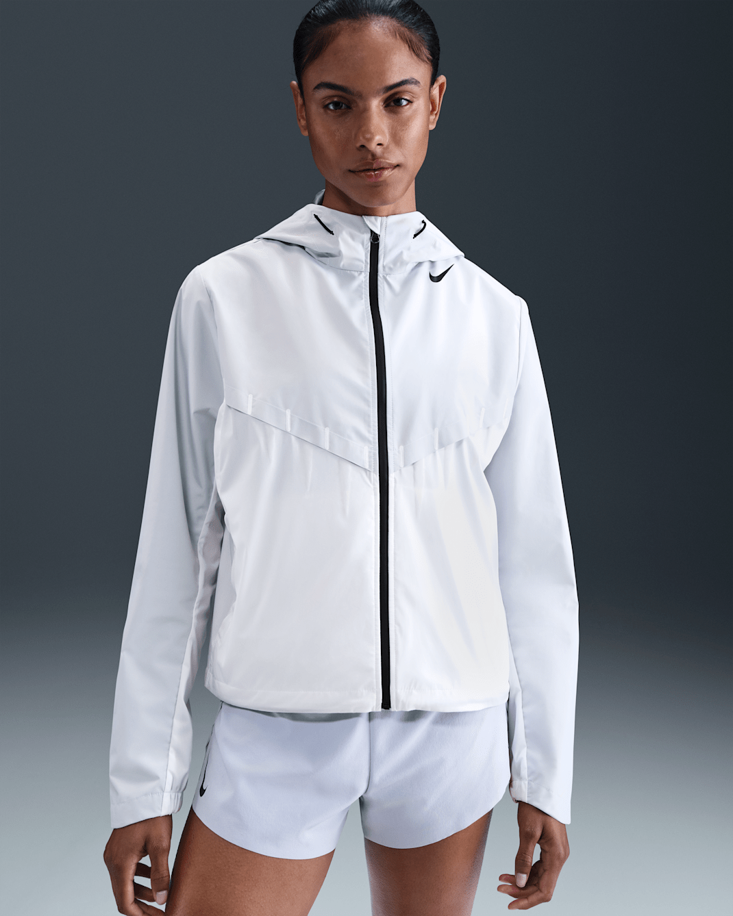 Nike AeroSwift Aerogami Women's Storm-FIT Running Jacket - White/Black