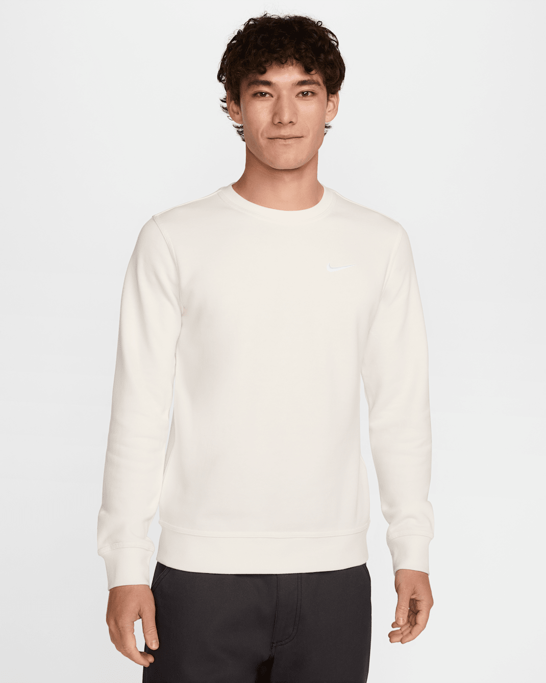 Nike Club Fleece French Terry Crew - Sail/White