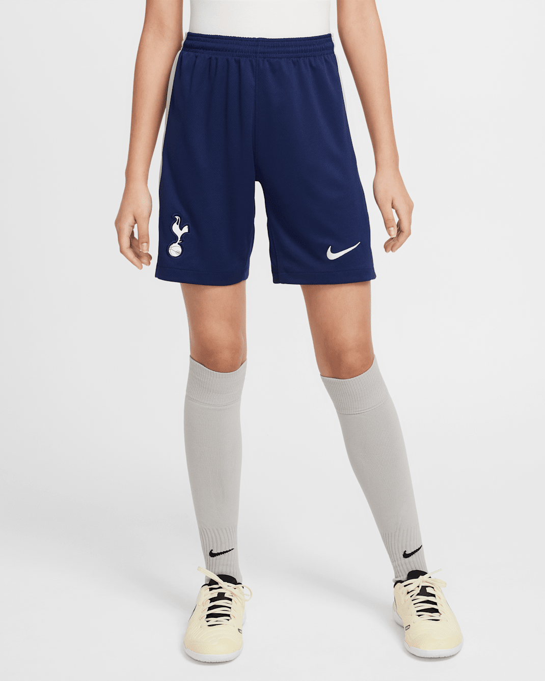 Fotbollsshorts Tottenham Hotspur 2025/26 Stadium (hemmaställ) Nike Dri-FIT Replica för ungdom - Binary Blue/Light Iron Ore/Vit
