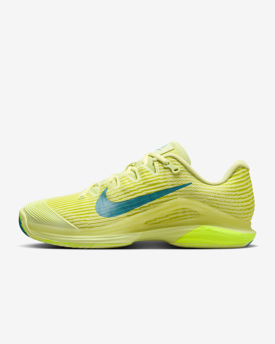 Tenis de tenis para cancha dura para mujer Nike Vapor 12 Premium - Verde luminoso/Alto voltaje/Blanco/Azul verdoso mineral