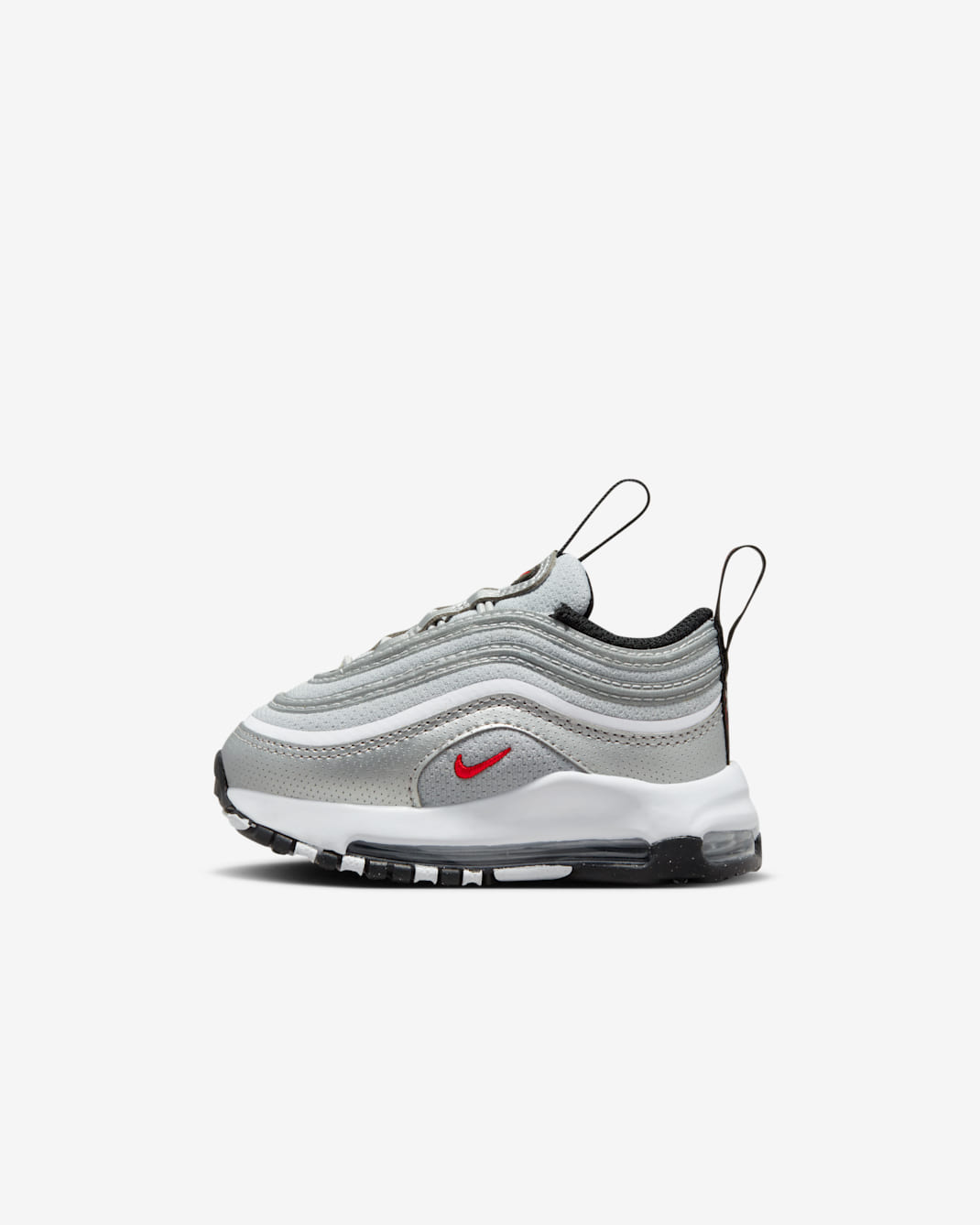 Nike Air Max 97 Baby/Toddler Shoes - Metallic Silver/White/Black/Varsity Red