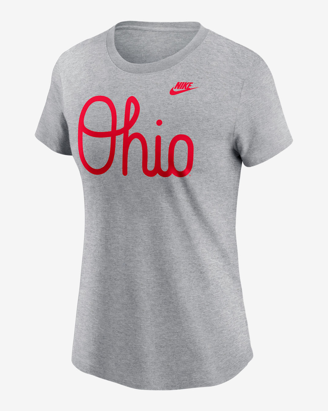 Ohio State Buckeyes Retro Script Women's Nike College T-Shirt - Grey Heather