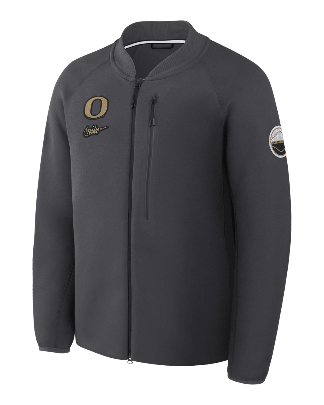 Oregon Tech Fleece Men's Nike College Full-Zip Jacket - Anthracite