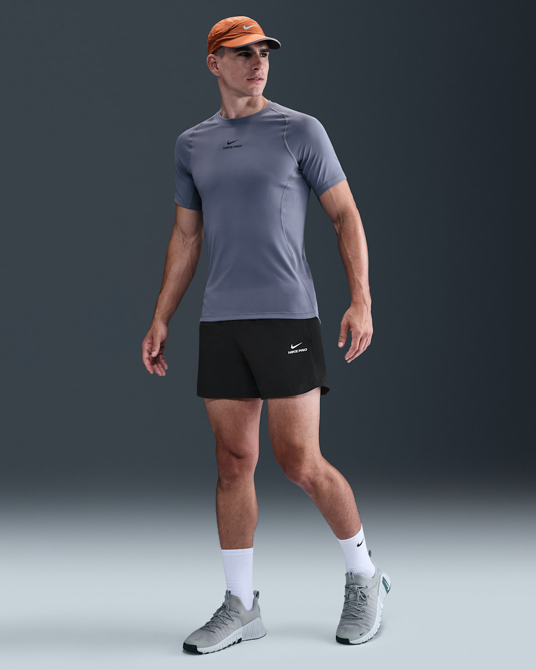 Nike Pro Training Dri-FIT Shorts (ca. 15 cm, Herren) - Schwarz/Weiß