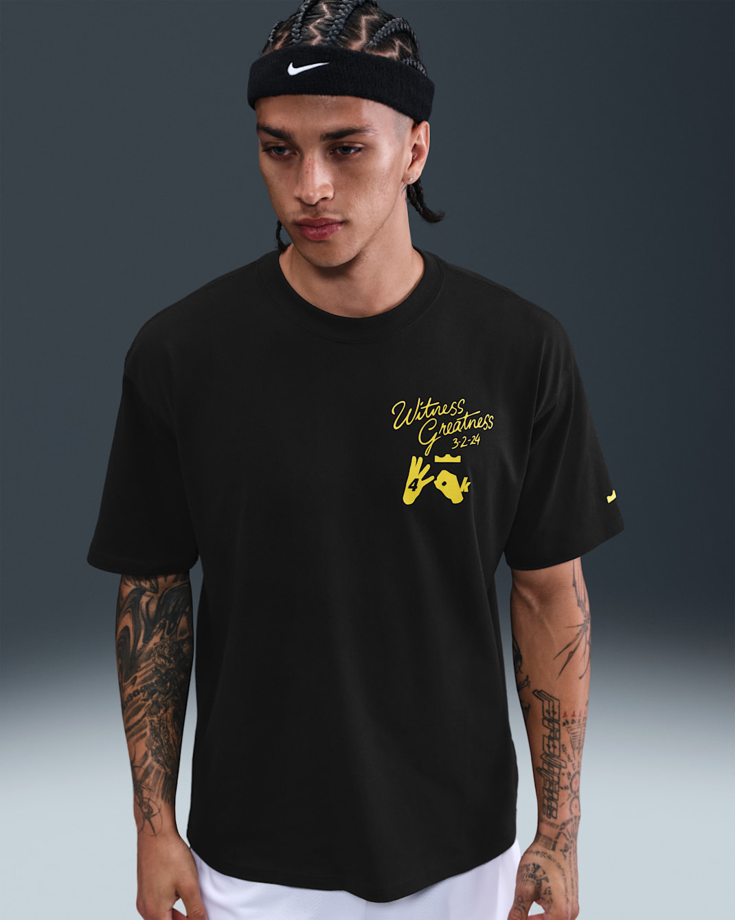 Playera de básquetbol Max90 LeBron "Uncharted" para hombre - Negro