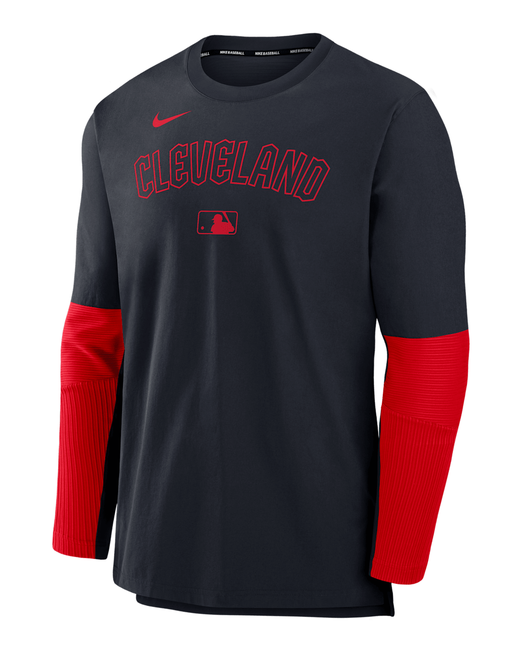 Sudadera sin cierre Nike Dri-FIT de la MLB para hombre Cleveland Guardians Authentic Collection Player - Azul marino