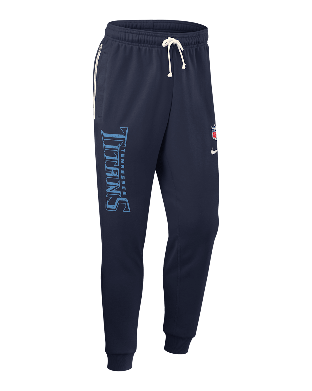 Pants Nike Dri-FIT de la NFL de pierna entallada para hombre Tennessee Titans Ground Game Sideline - Azul marino