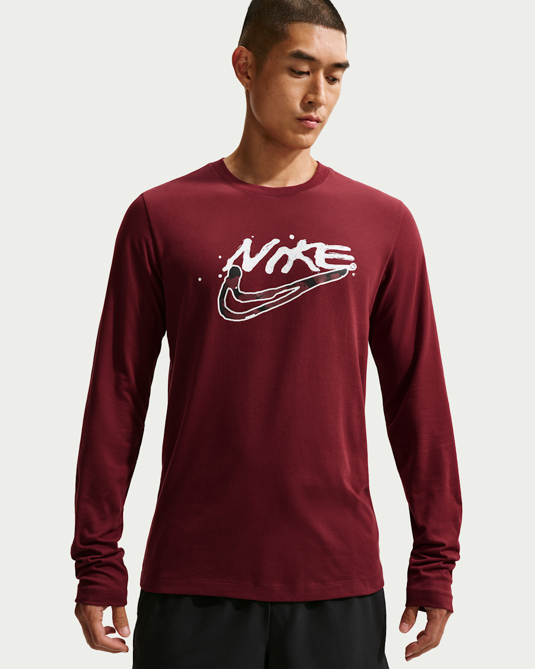 Nike Men's Dri-FIT Long-Sleeve Top - Dark Team Red