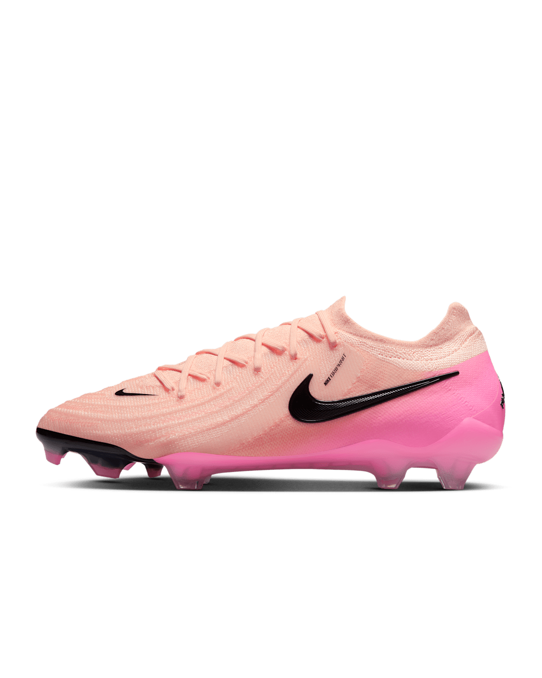 Chuteiras de futebol de perfil baixo para terreno firme Nike Phantom GX 2 Elite - Carmesim Tint/Rosa Blast/Preto