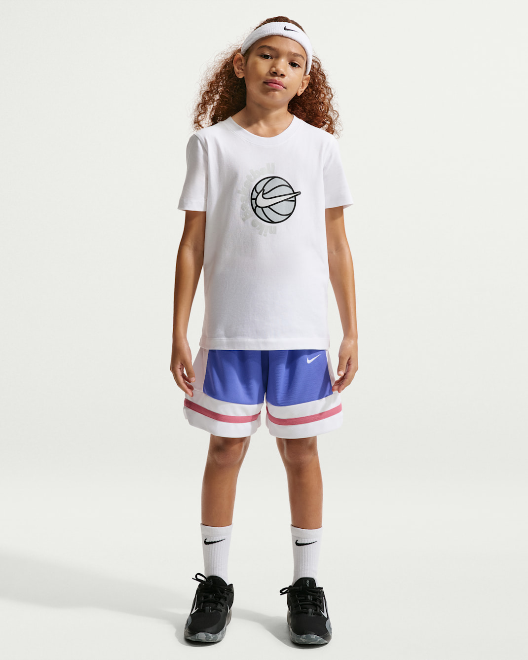 Nike Big Kids' Dri-FIT Basketball Game Shorts - Sapphire/White/White