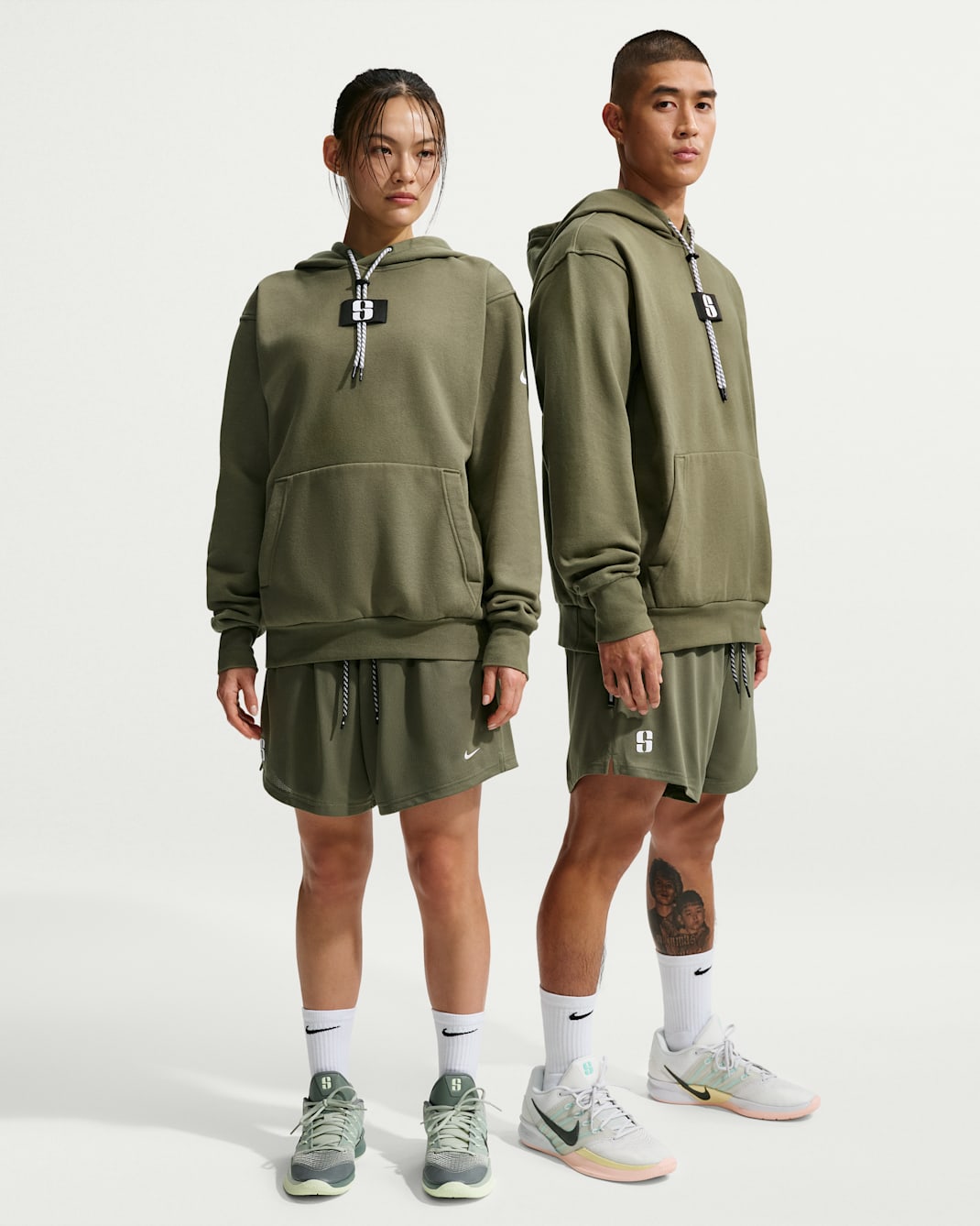 Sabrina Dri-FIT Reversible Basketball Shorts - Medium Olive/Black/White/White