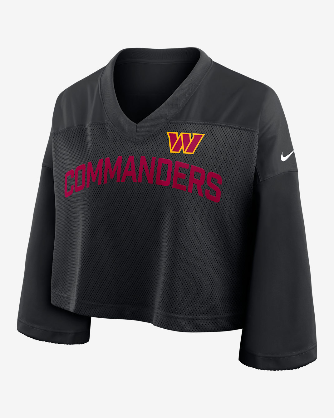 Washington Commanders Wide Receiver Jersey Fashion Women's Nike Dri-FIT NFL Cropped Top - Black