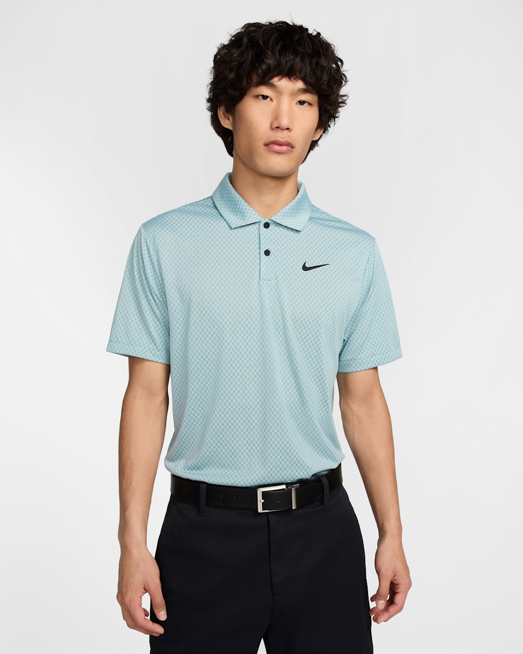 Nike Tour Men's Dri-FIT Golf Polo - Denim Turquoise/Coconut Milk/Bicoastal/Black