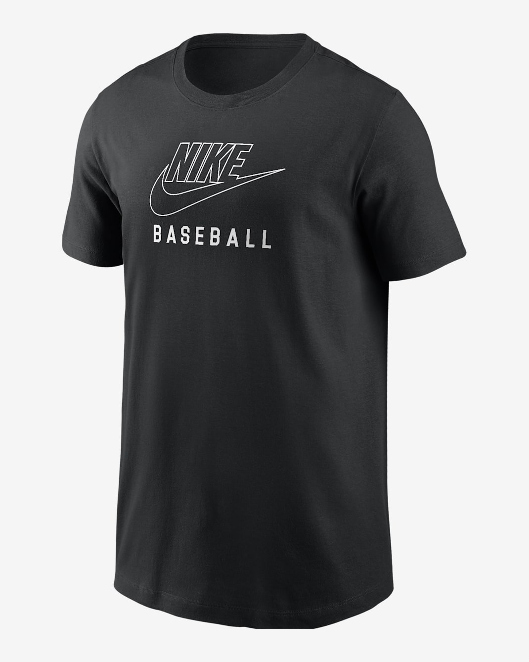 Playera de béisbol para niños talla grande Nike Swoosh - Negro