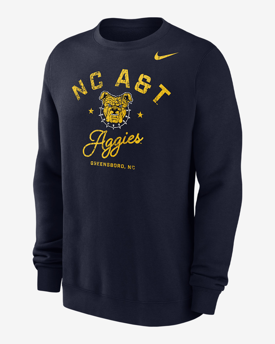Nike Club Fleece College (North Carolina A&T University) Men’s Crew-Neck Sweatshirt - Navy
