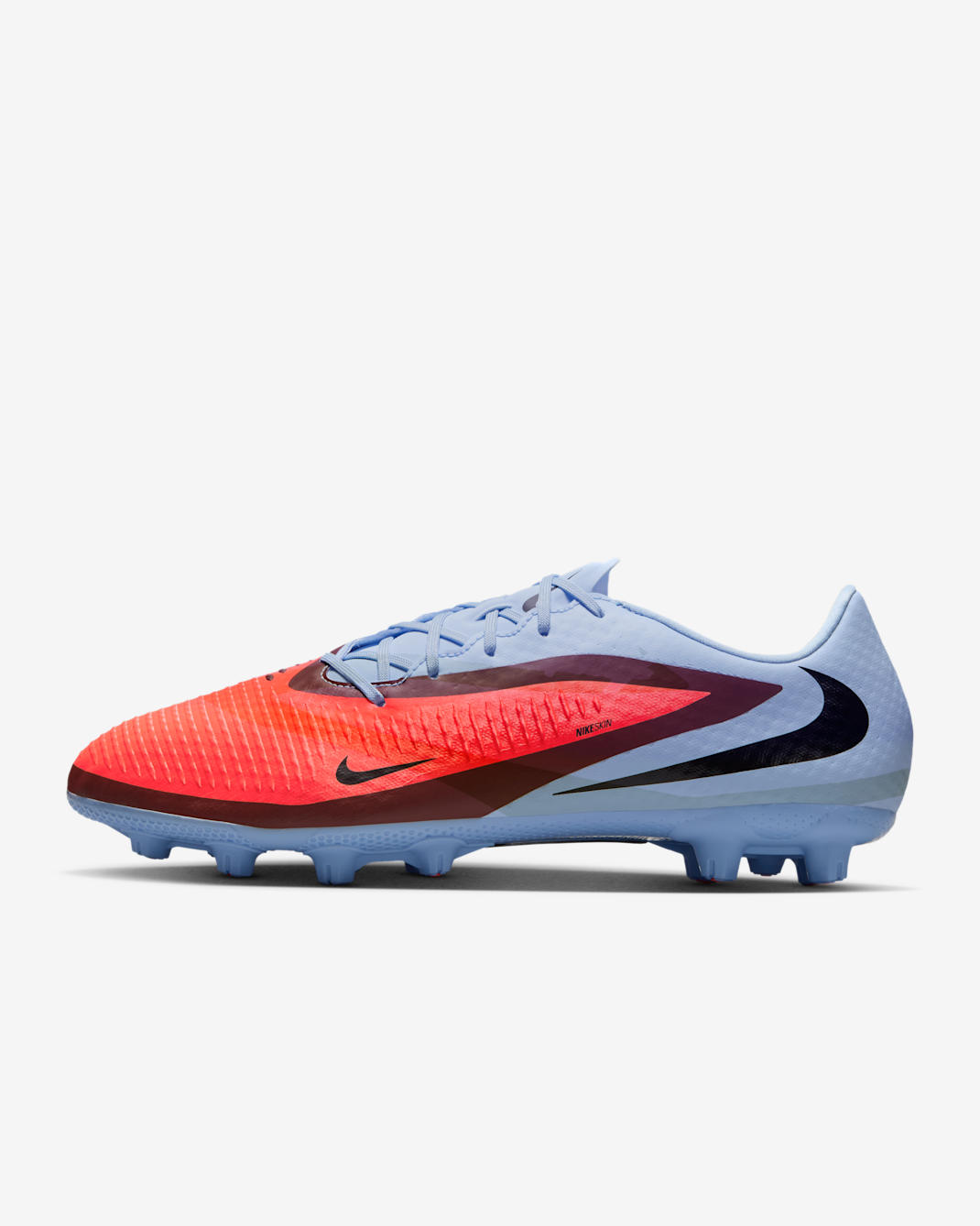Tacos de fútbol para terreno duro Nike Phantom 6 Low Academy - Tinte royal/Negro/Carmesí brillante