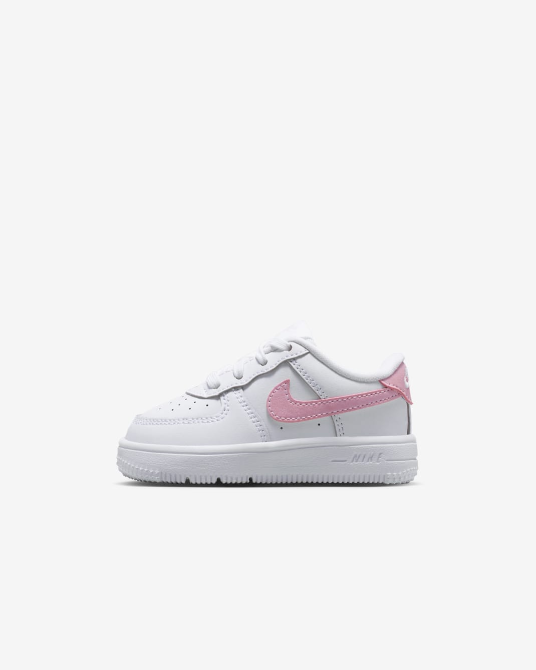 Nike Force 1 Low Baby/Toddler Shoes - White/White/Medium Soft Pink