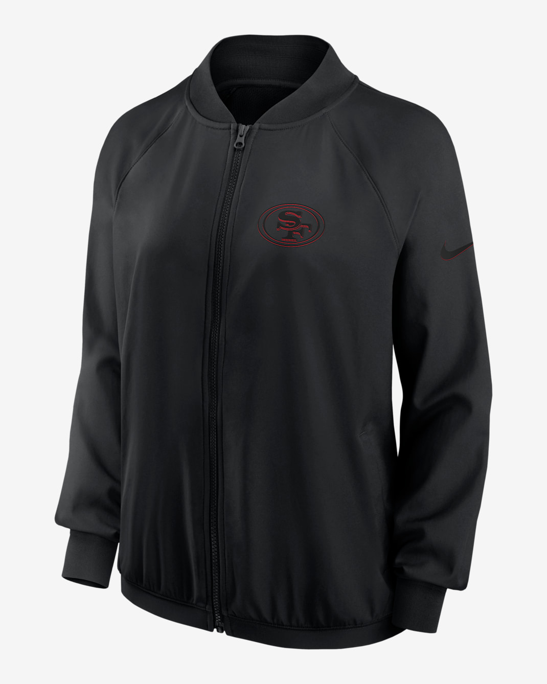 Chamarra de cierre completo Nike Dri-FIT de la NFL para mujer San Francisco 49ers - Negro