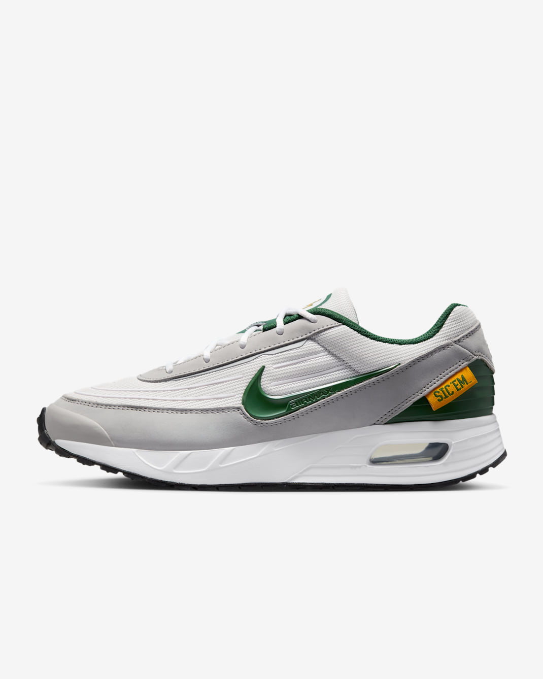Nike College Air Max Verse (Baylor) Men's Shoes - White/Light Smoke Grey/Gorge Green
