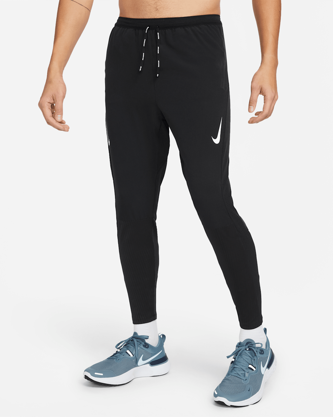 Nike Dri-FIT ADV AeroSwift Men's Racing Trousers - Black/White