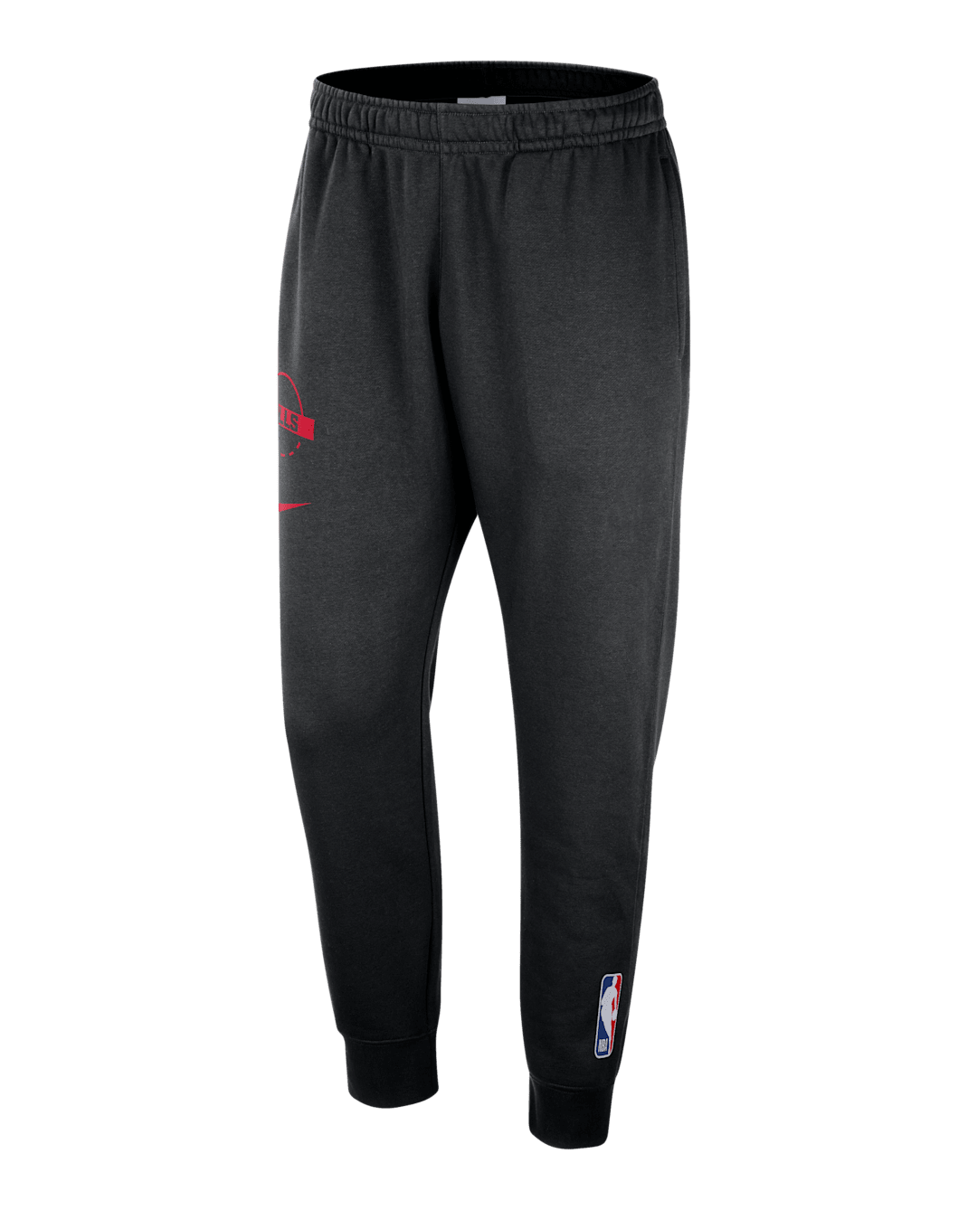 Chicago Bulls Club Men's Nike NBA Practice Fleece Joggers - Black/University Red