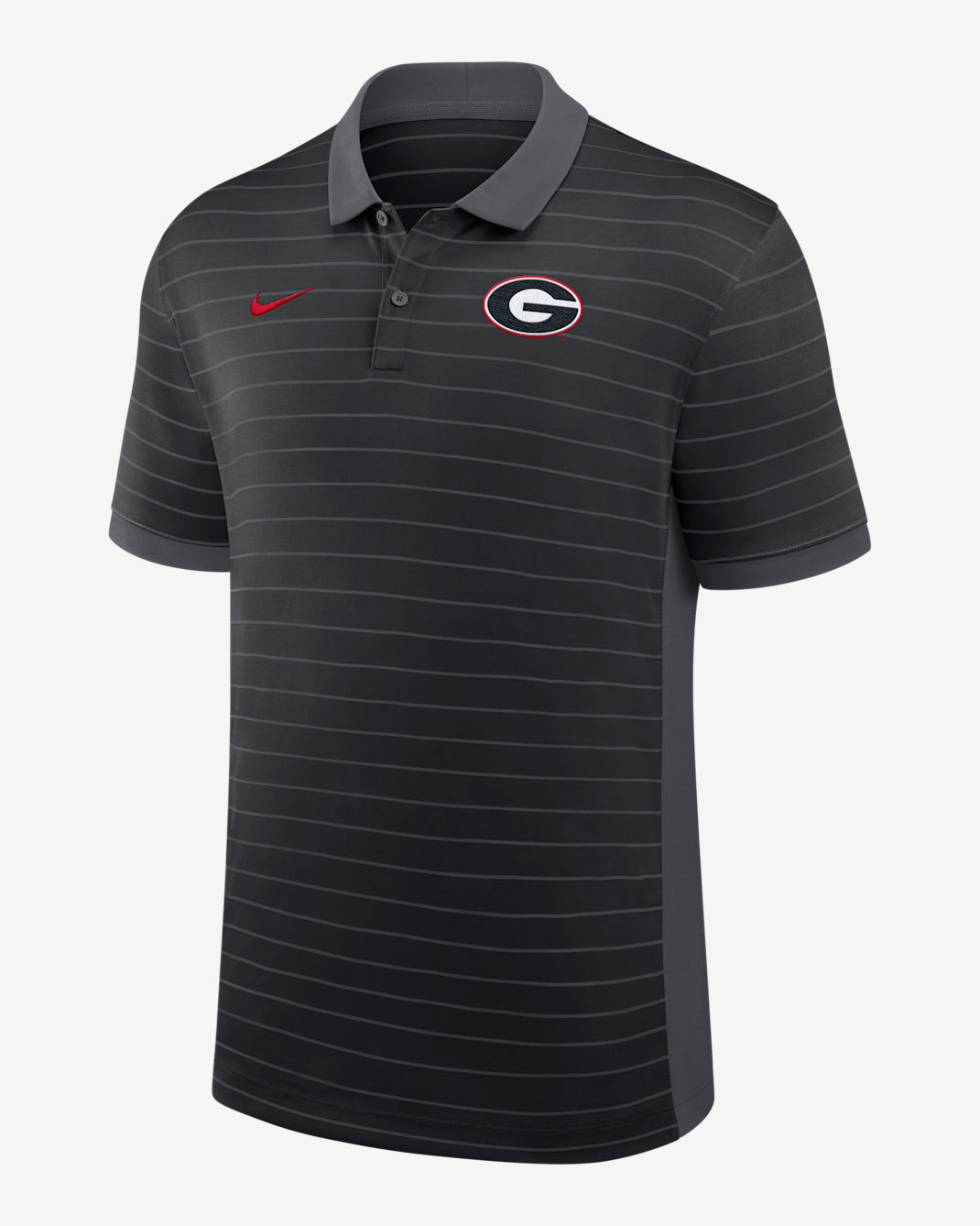 Georgia Sideline Victory Stripe Men's Nike Dri-FIT College Polo - Black