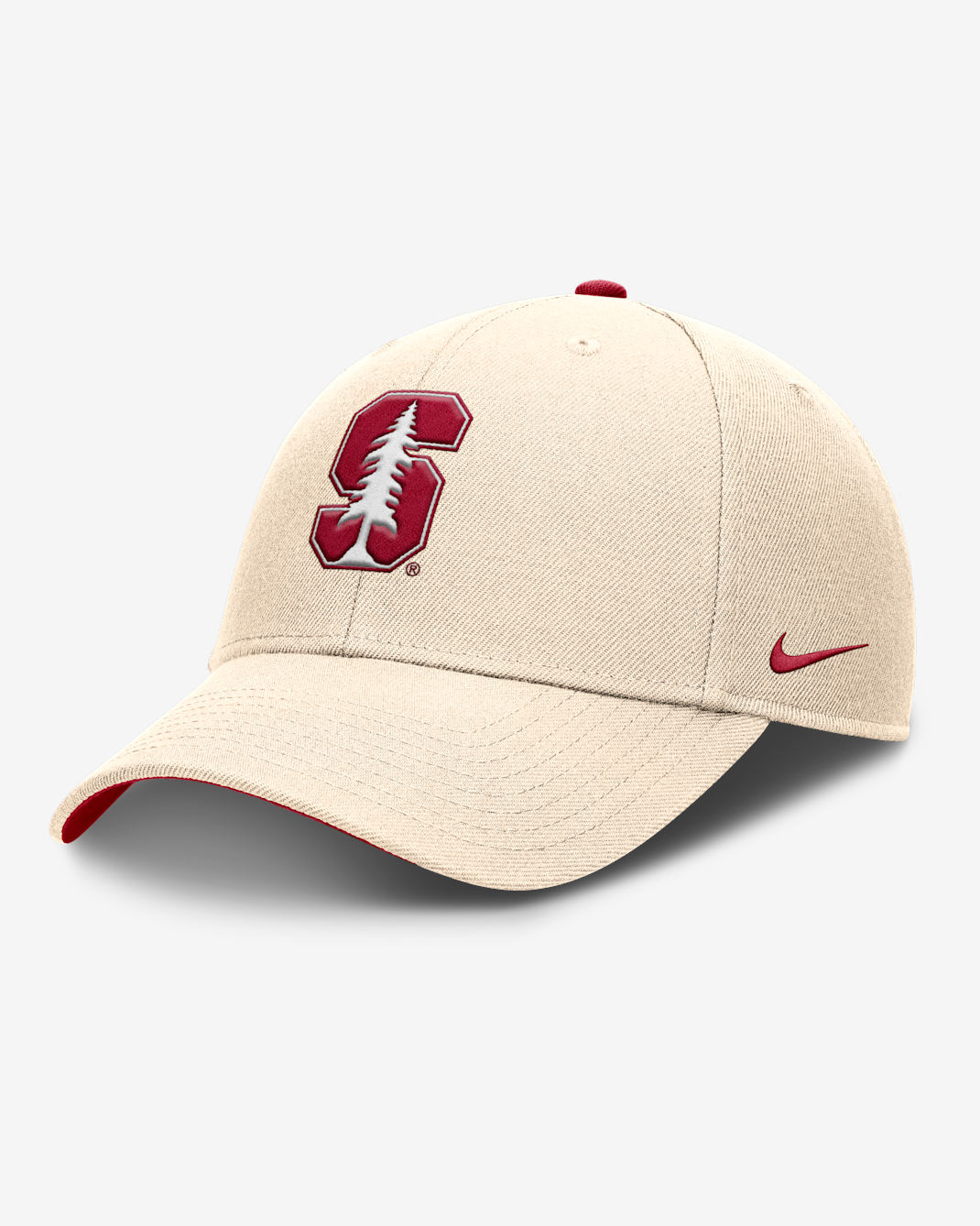 Stanford Primetime Rise Men's Nike Dri-FIT College Trucker Adjustable Hat - Natural