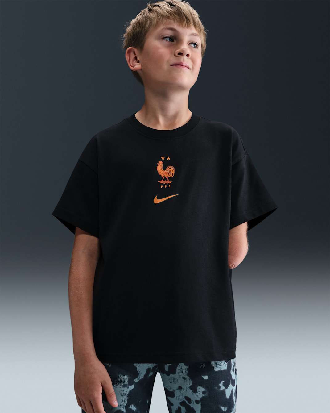 FFF Premium Goalkeeper Big Kids' Nike Soccer T-Shirt - Black