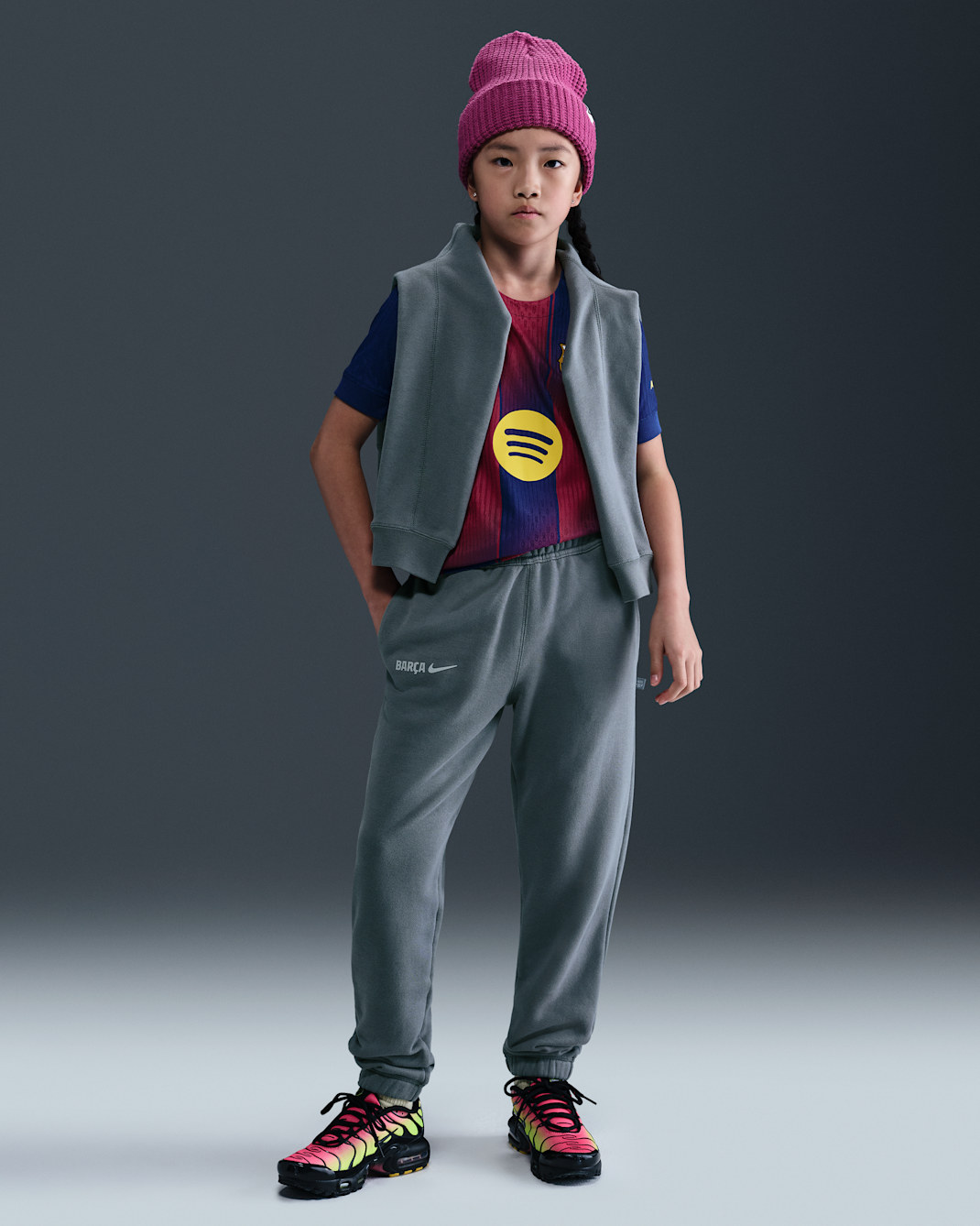 FC Barcelona Air Older Kids' Nike Football Pants - Smoke Grey/Light Smoke Grey