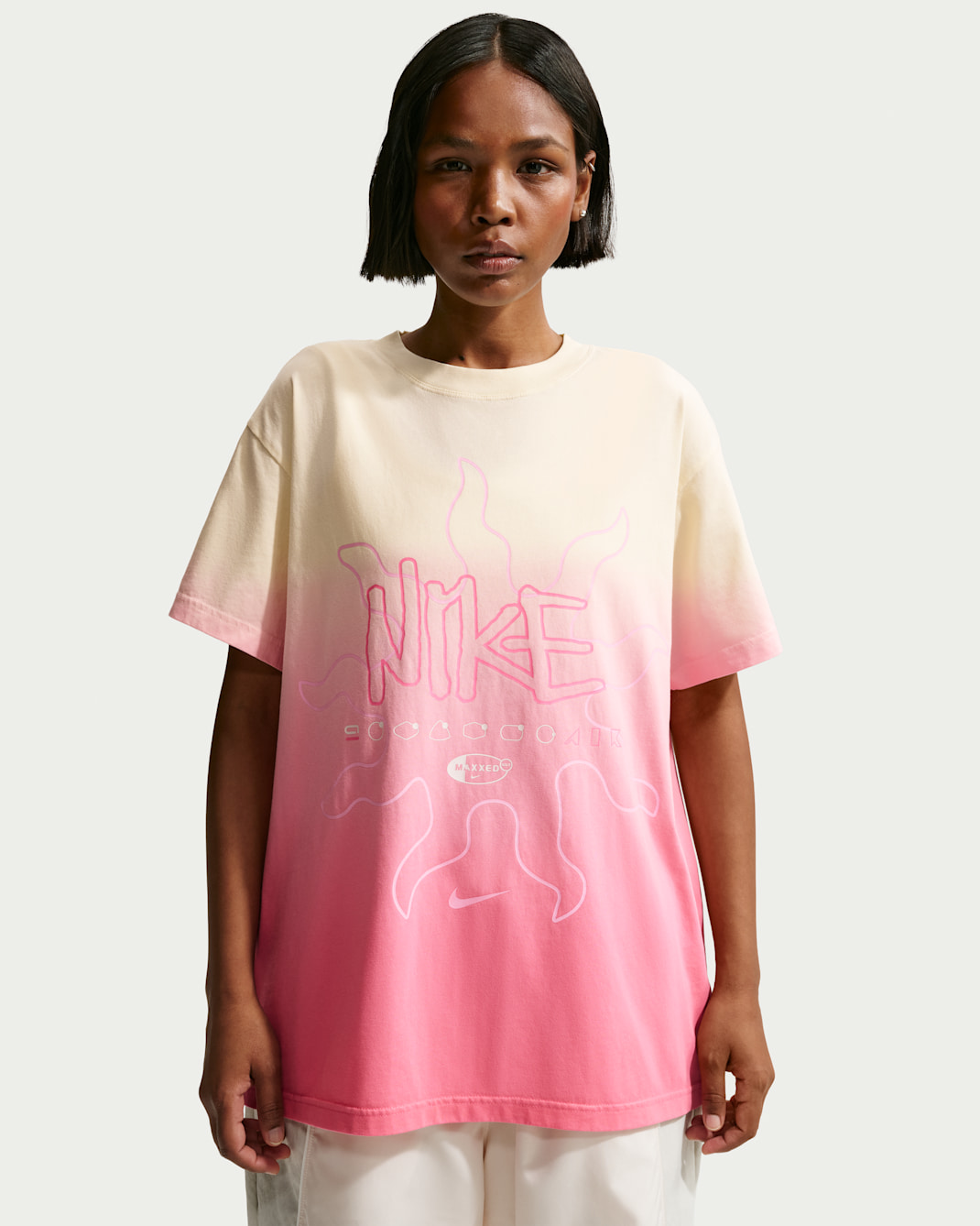 Nike Sportswear Women's Oversized Short-Sleeve T-Shirt - Pinksicle/Coconut Milk