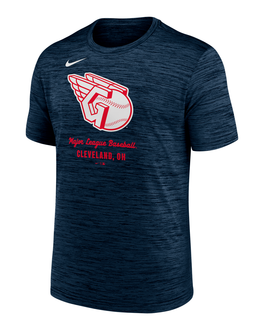 Playera Nike Dri-FIT de la MLB para hombre Cleveland Guardians Velocity - Azul marino