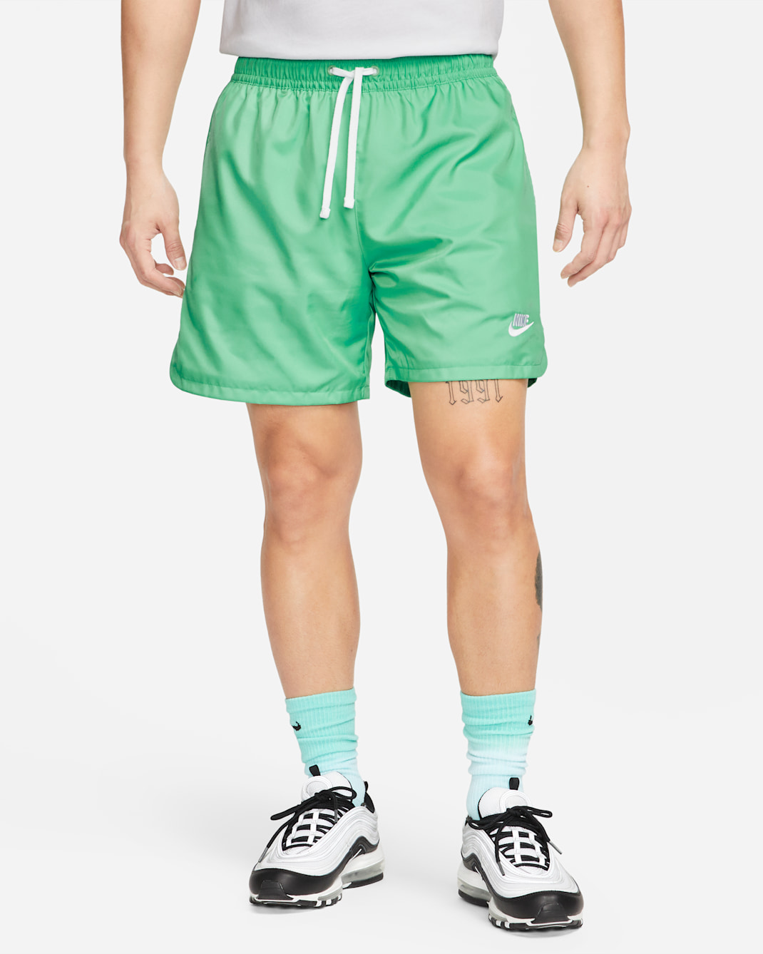 Nike Sportswear Sport Essentials Men's Woven Lined Flow Shorts - Spring Green/White